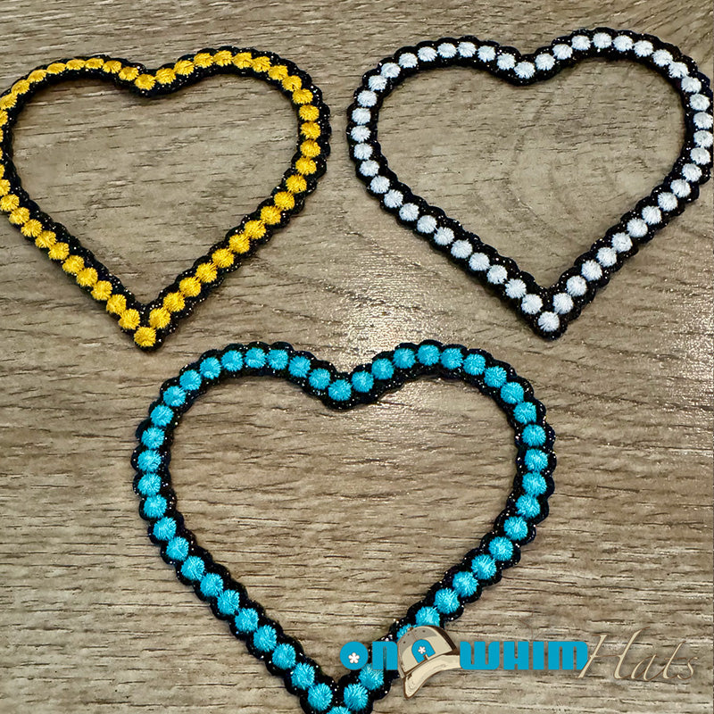 Rope Heart Embroidered Iron-On Patch