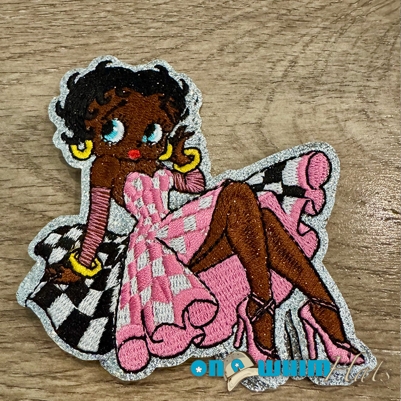 Betty Boop Checkered Dress Iron-On Patch