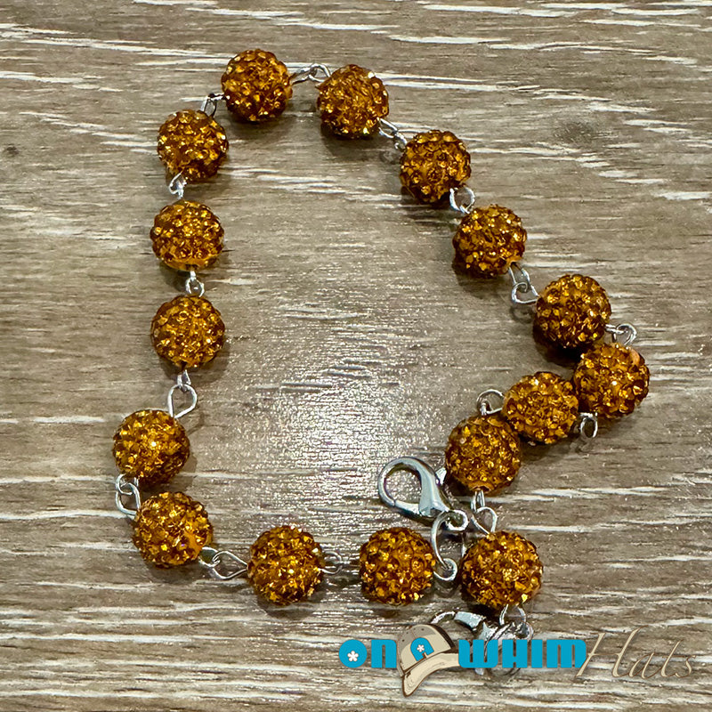 Bronze Sparkly Hat Chain