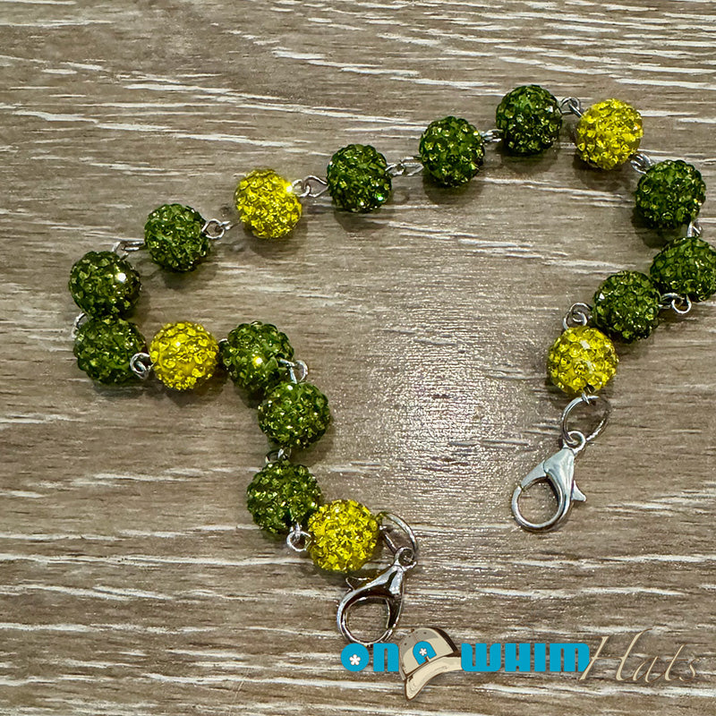 Green and Yellow Sparkly Hat Chain