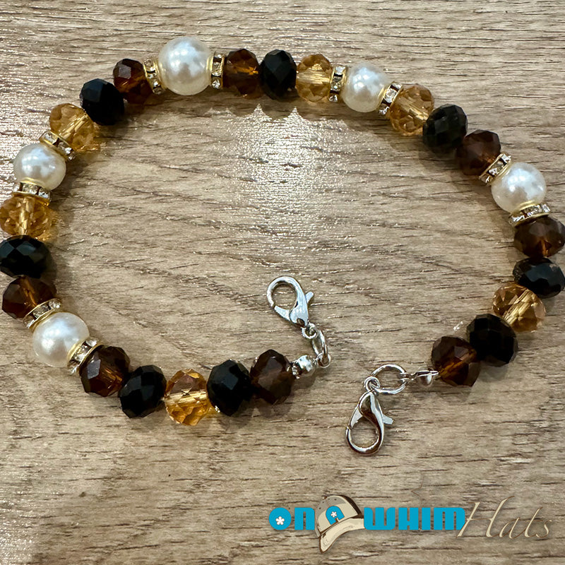 Golden Pearl Hat Chain