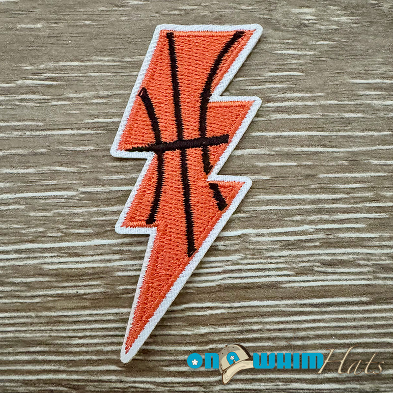 Basketball Bolt Iron-On Patch