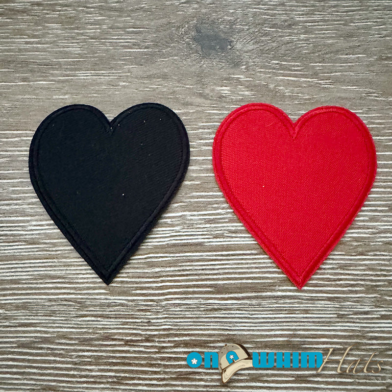 Card Hearts Embroidered Iron-On Patch