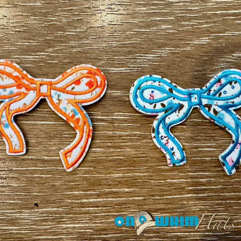 Floral Bows Embroidered Iron-On Patch