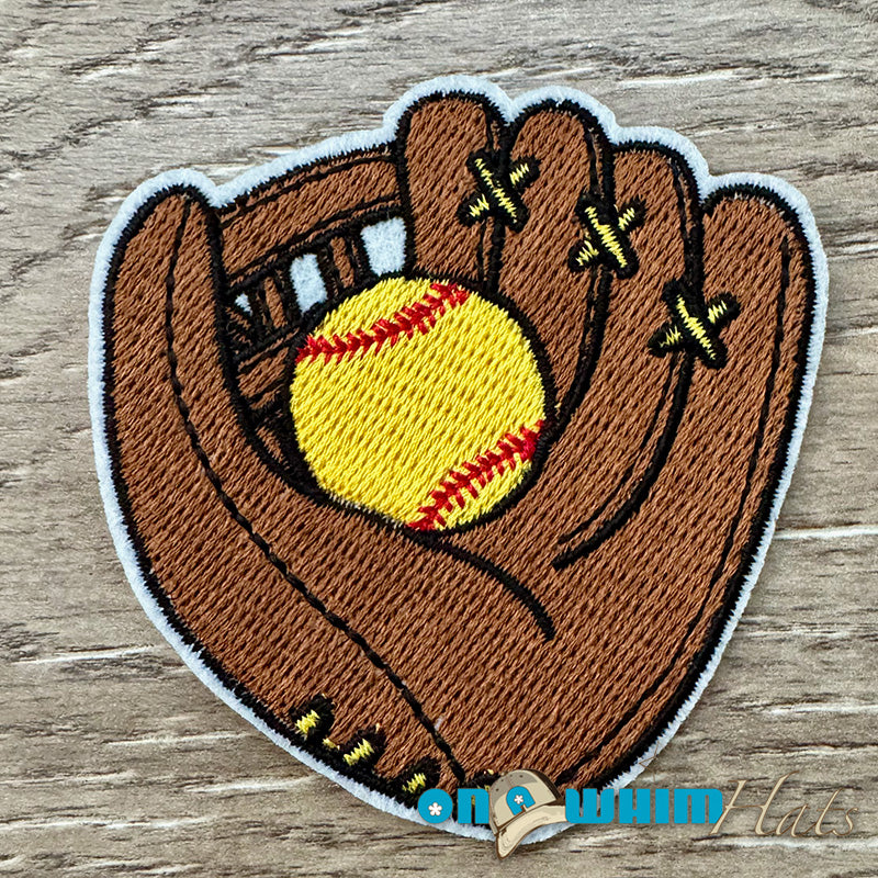 Softball Mitt Iron-On Patch