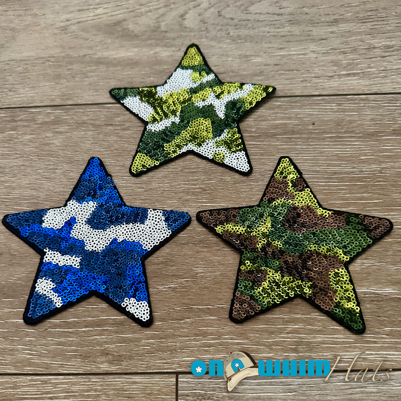 Camo Star Iron-On Patch