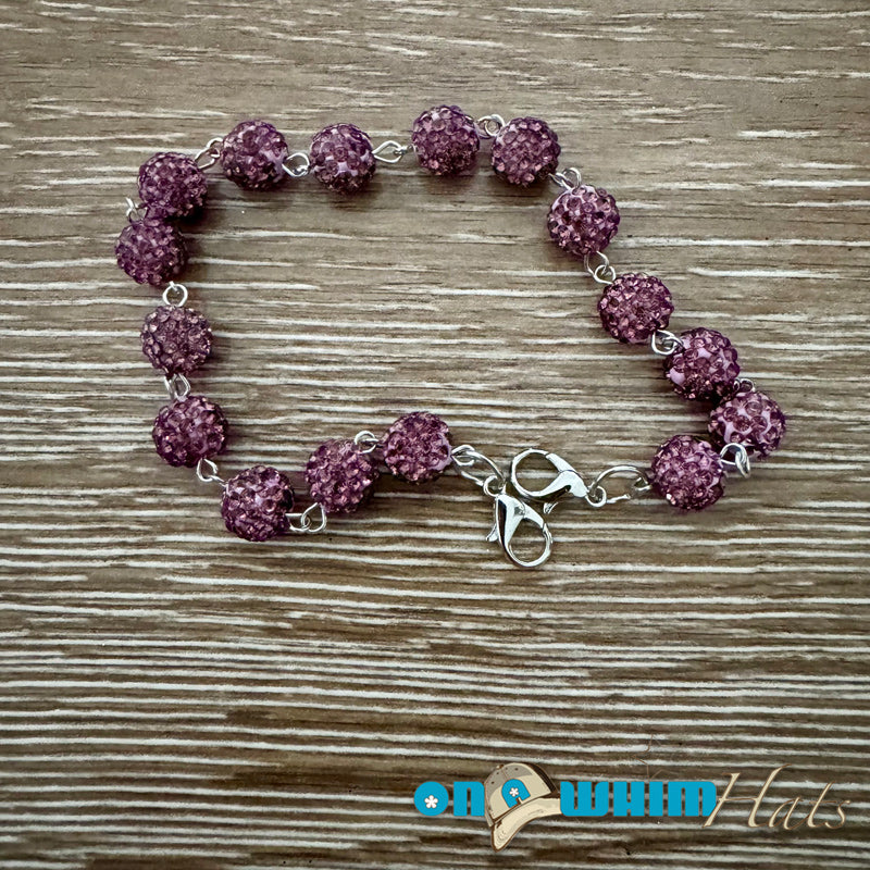 Purple Sparkly Hat Chain