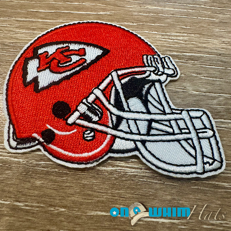 Kansas City Chiefs Helmet Embroidered Iron-On Patch