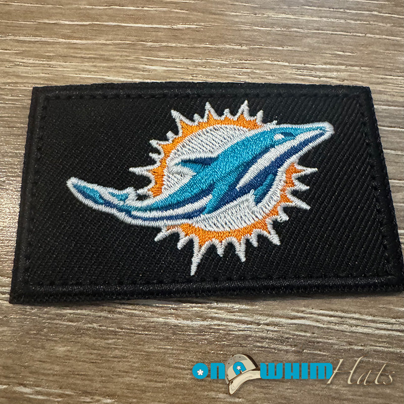 Miami Dolphins Rectangle Embroidered Iron-On Patch