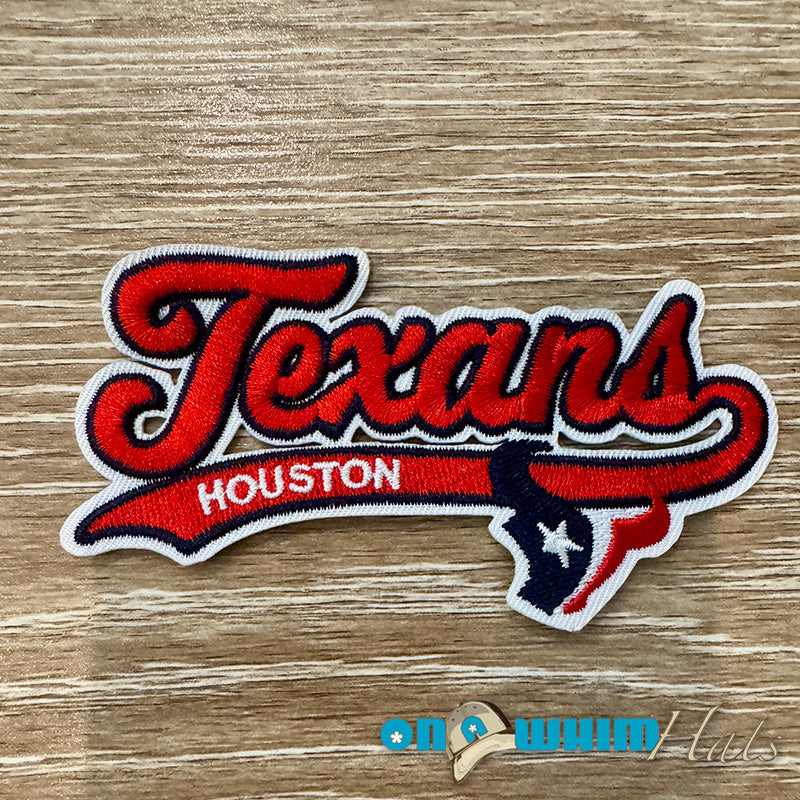 Texans Script Embroidered Iron-On Patch