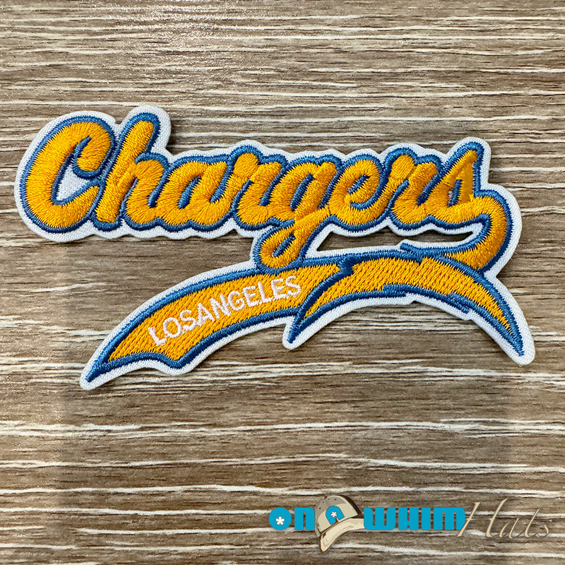 Chargers Script Embroidered Iron-On Patch