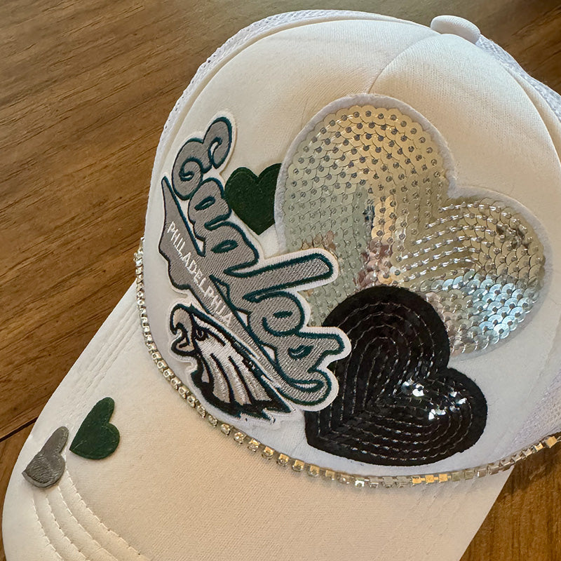 Philadelphia Eagles White Trucker Hat