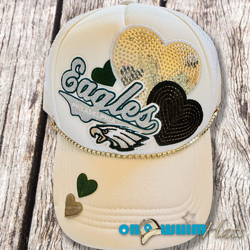 Philadelphia Eagles White Trucker Hat
