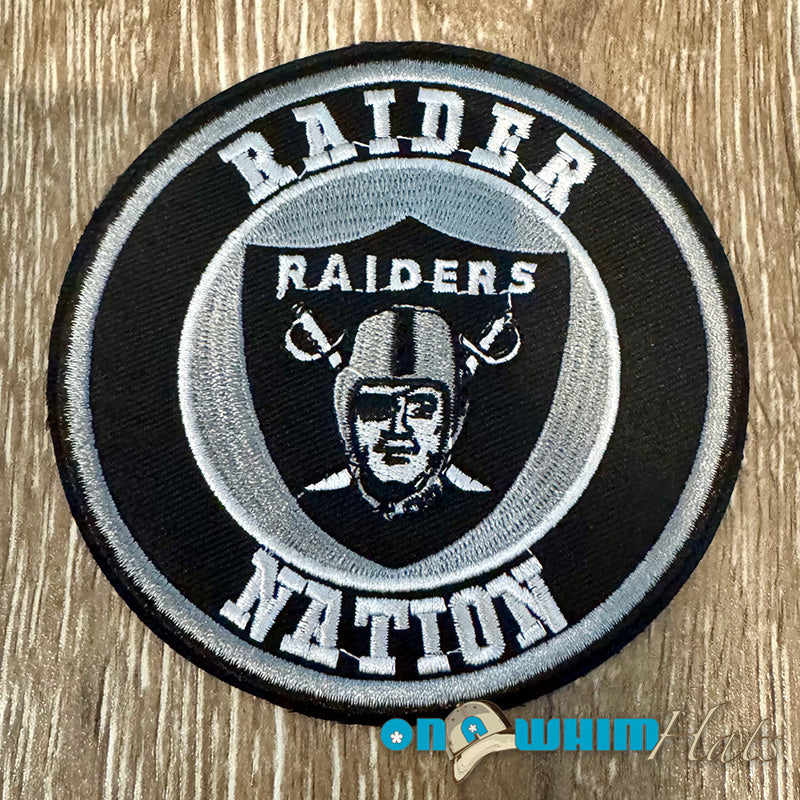 Raiders Nation 4"x4" Embroidered Iron-On Patch