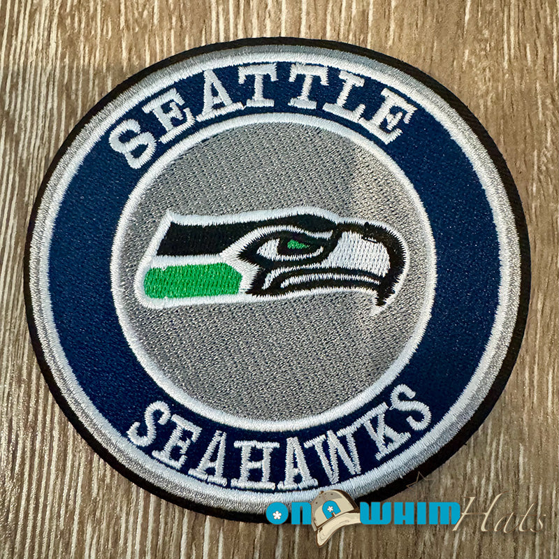Seahawks Round Embroidered Iron-On Patch