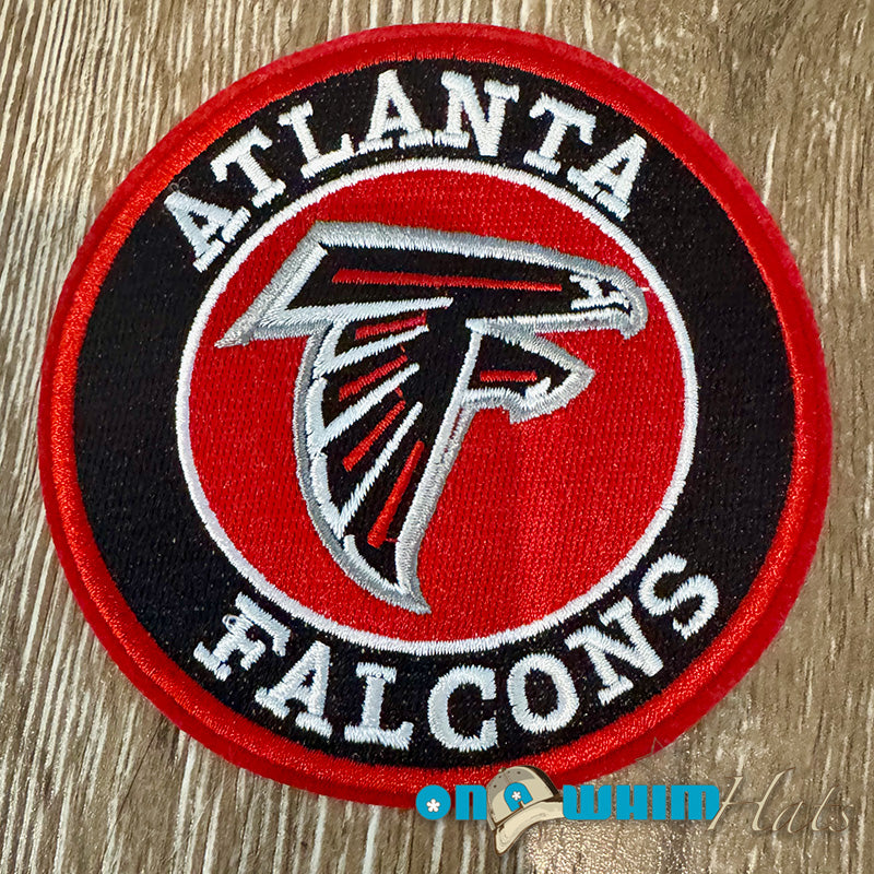 Falcons Round Embroidered Iron-On Patch