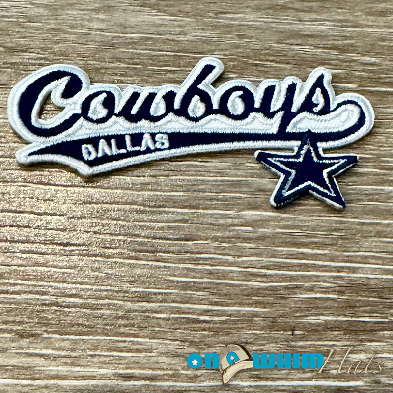 Cowboys Script New Embroidered Iron-On Patch