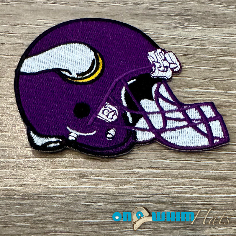 Vikings Helmet Embroidered Iron-On Patch