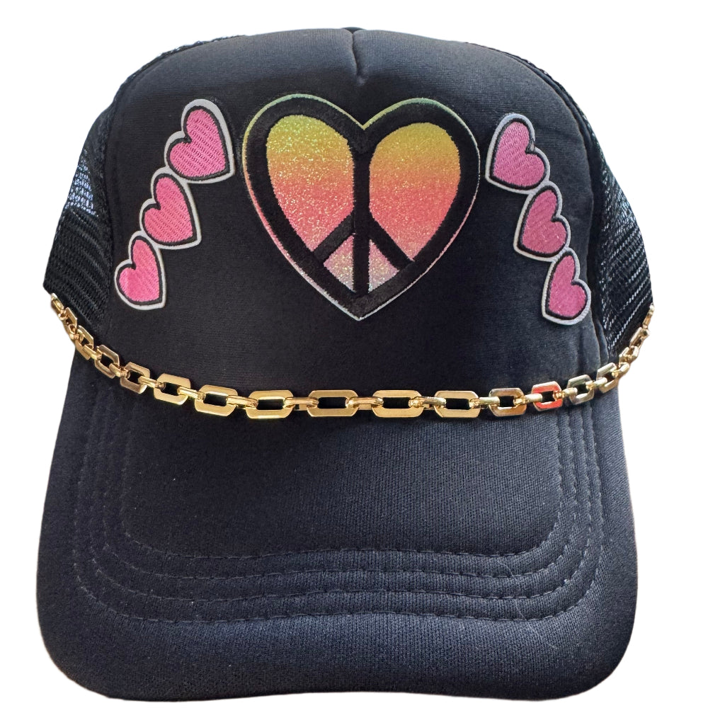 Peace and Hearts Hat
