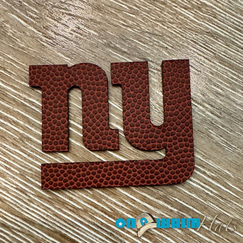 Giants Football Leather Iron-On Patch