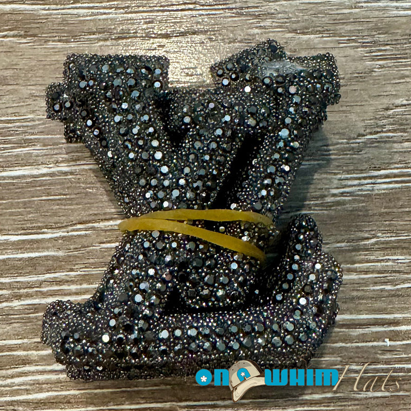 Designer Inspired LV Rhinestone Iron-On Patch