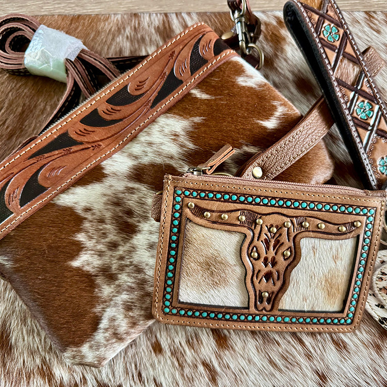 Cowhide Handbags and Credit Card Holders