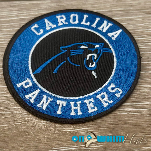 Panthers Round Embroidered Iron-On Patch
