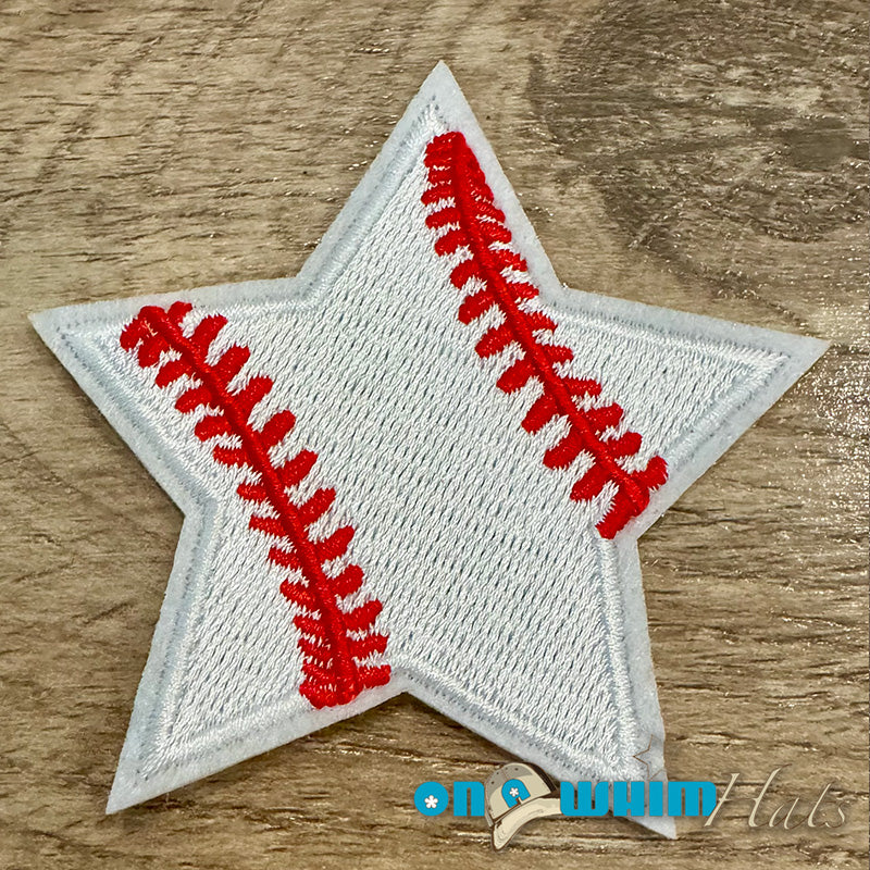 Baseball Star Iron-On Patch