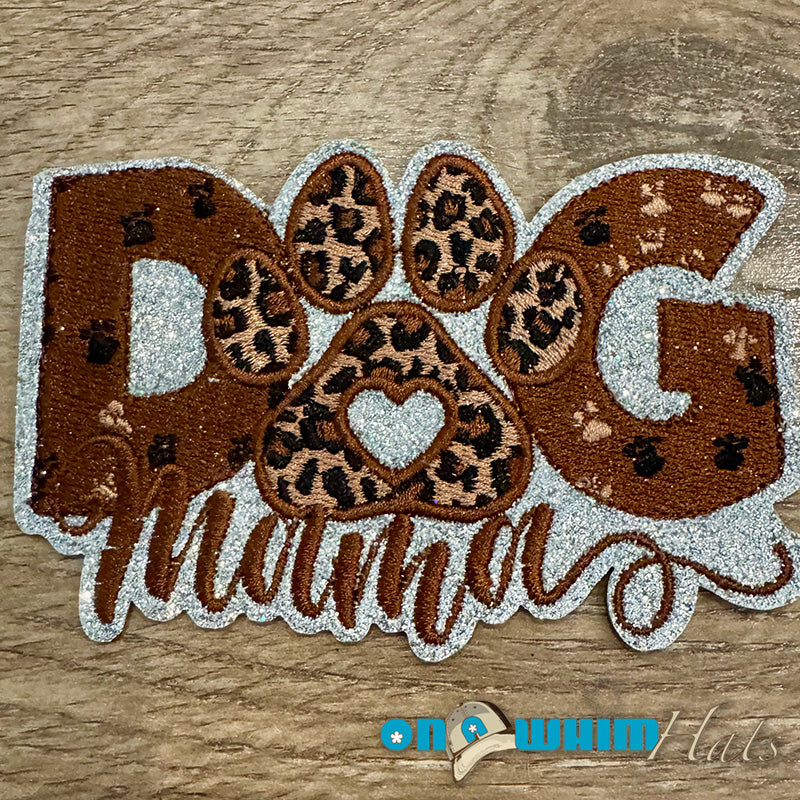 Dog Mama Brown Iron-On Patch