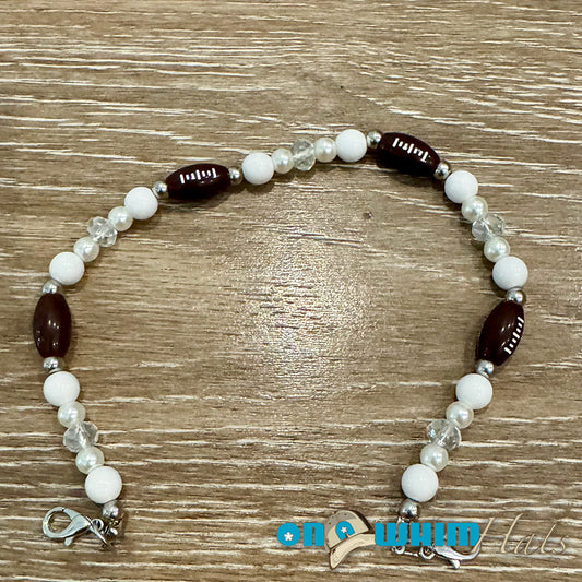 Pearl Football Hat Chain