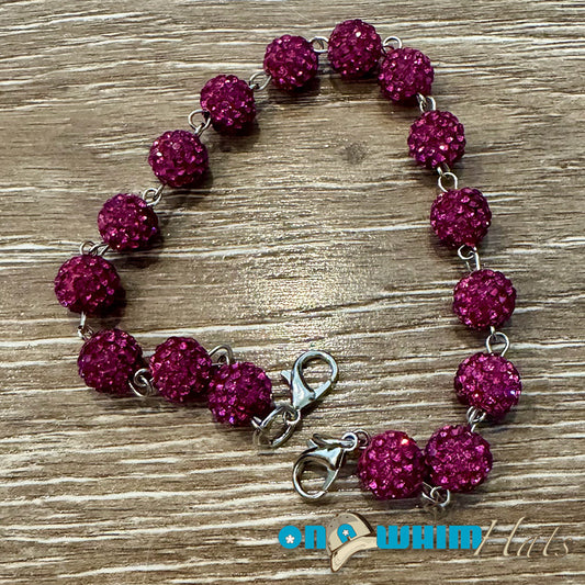 Hot Pink Sparkly Hat Chain