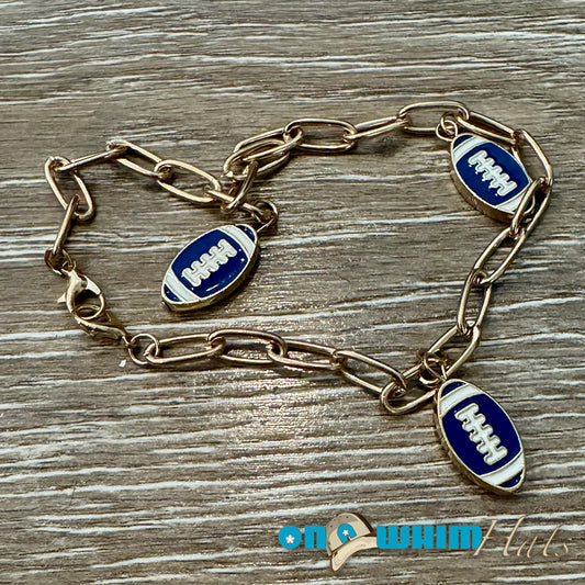 Gold Link Football Hat Chain