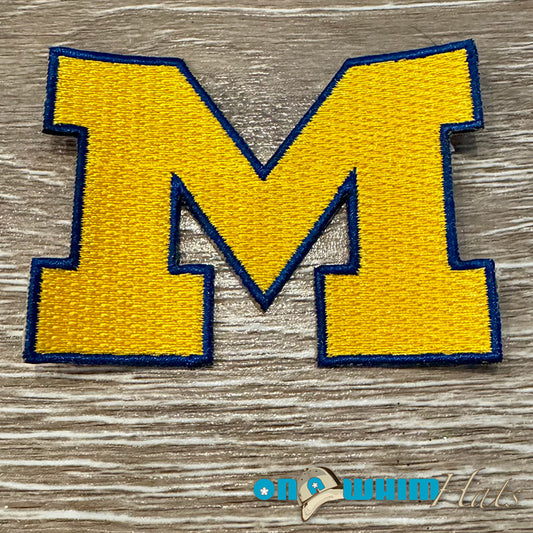 Michigan Wolverines M Iron-On Patch