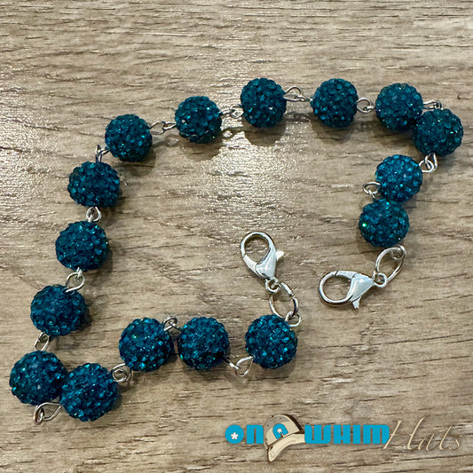 Dark Turquoise Sparkly Hat Chain