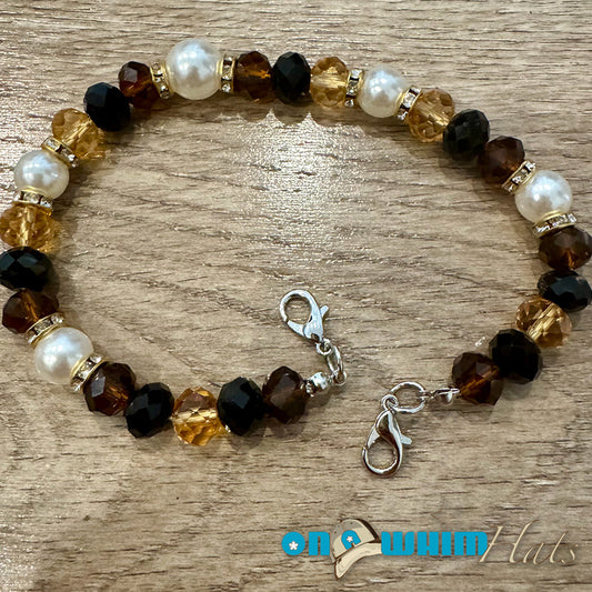 Golden Pearl Hat Chain