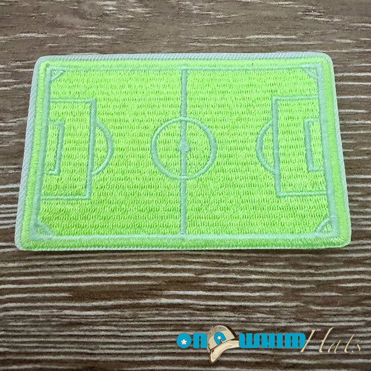 Soccer Field Embroidered Iron-On Patch
