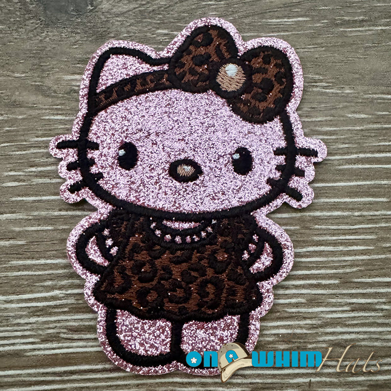 Pink Glitter Hello Kitty Iron-On Patch