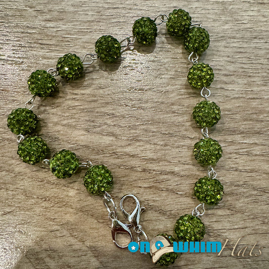 Green Sparkly Hat Chain