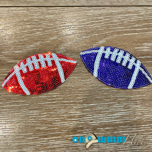 Sequin Footballs Iron-On Patch