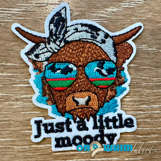 Moody Embroidered Iron-On Patch
