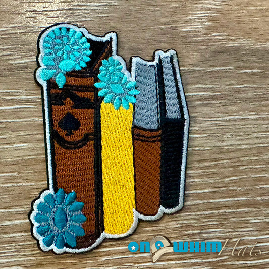 Western Reader Embroidered Iron-On Patch
