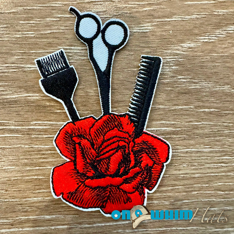 Barbershop Embroidered Iron-On Patch