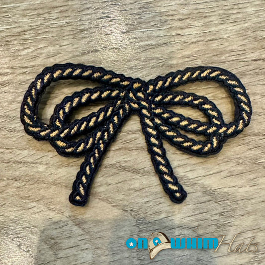 Rope Bow Embroidered Iron-On Patch