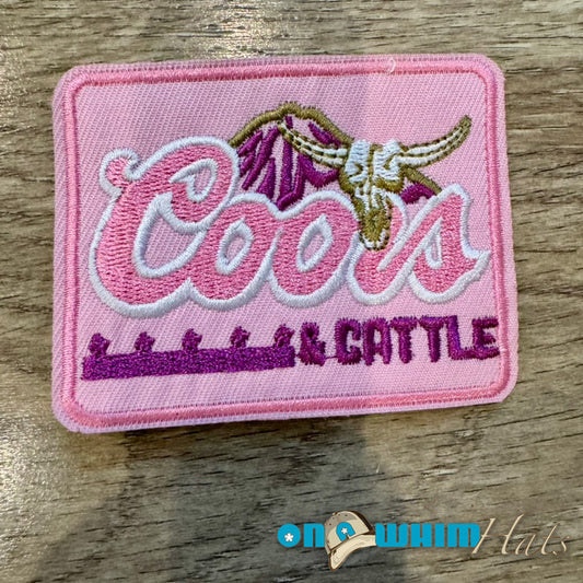 Coors & Cattle Embroidered Iron-On Patch