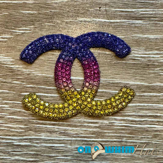Designer Inspired Chanel Rhinestone Iron-On Patch