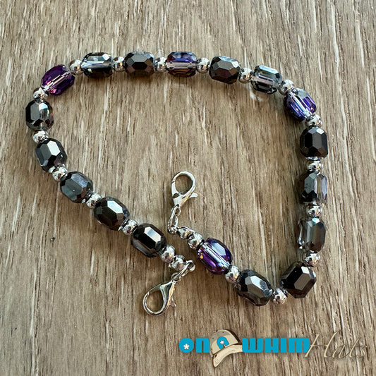 Grey Beaded Hat Chain