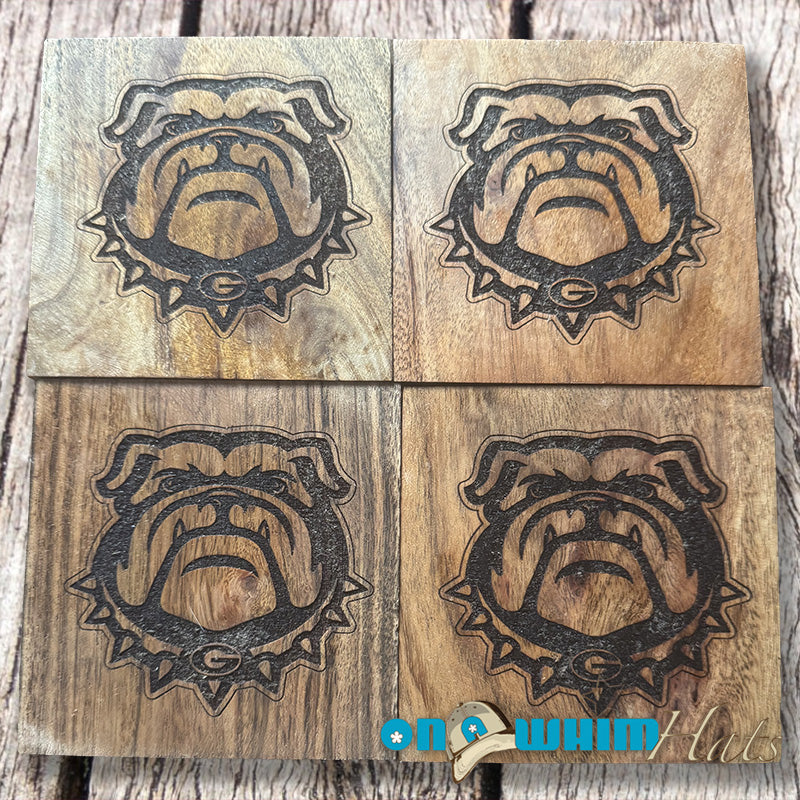 Custom Laser Engraved Team Coasters - Set of 4