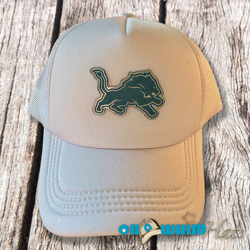 Lions White Trucker Hat w/ Acrylic