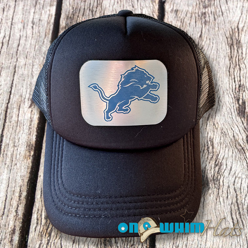 Lions Black Trucker Hat w/ Acrylic