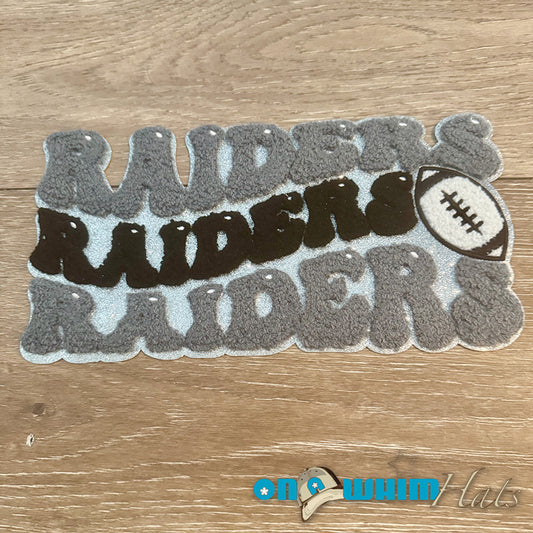 X-L Raiders Chenille Iron-On Patch (Shirt size)